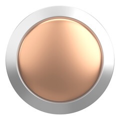 Circle button. Price tag. 3D illustration.