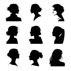 vector silhouette of a woman