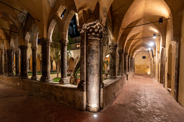 Sorrento. The historic Cloister of San Francesco inside the Villa Comunale. Naples. Italy