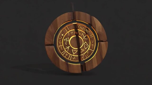 Wooden Martial Arts Belt Badge close-up wooden martial arts video. Ai generated.