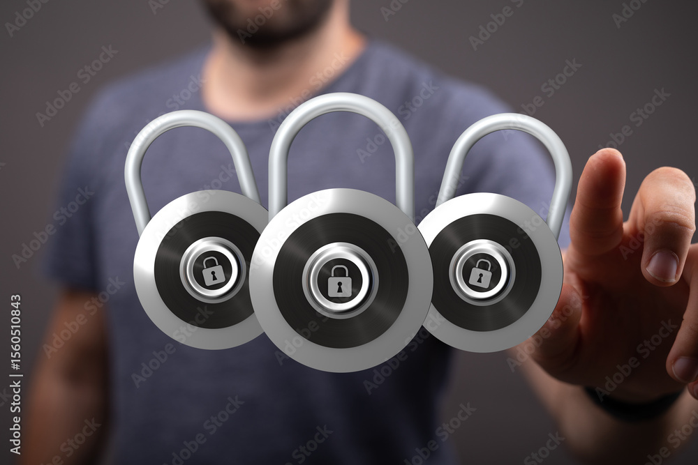 Poster Enhance data security with robust encryption.  Multiple layers for ultimate protection.