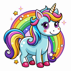 Minimalist Rainbow Illustration for Kids