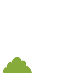 Fototapeta premium Green Bush Illustration