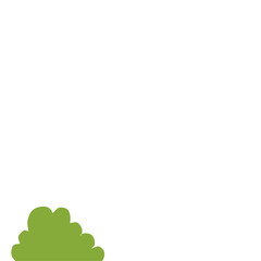 Fototapeta premium Green Bush Illustration