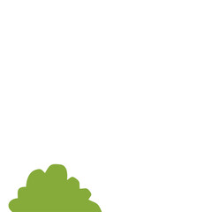 Fototapeta premium Green Bush Illustration
