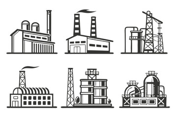 Fototapeta premium industrial factory icon set