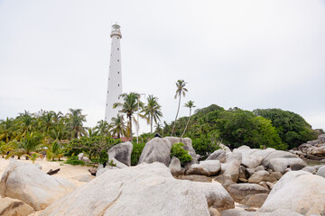 lighthouse on the island of rocks