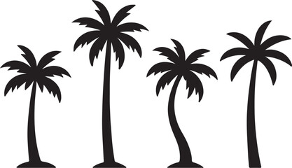 Silhouette of a tropical palm tree against a vibrant sky