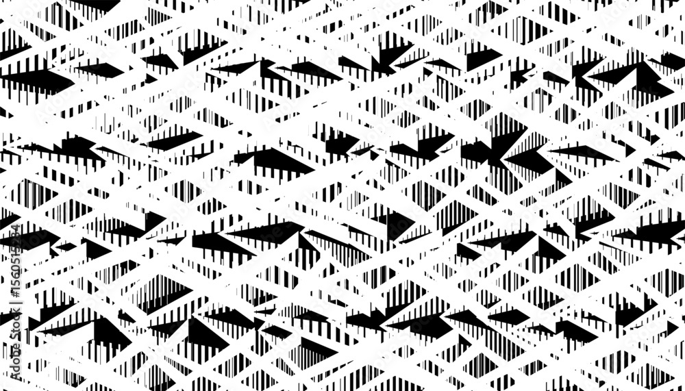 Poster black and white abstract grunge pattern with sharp shape for sporty background and jersey design. fu