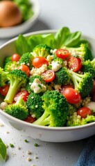 Vibrant Broccoli Salad Crunchy Vegetables, Creamy Dressing, Perfect for Potlucks, Barbecues, and Light Lunches