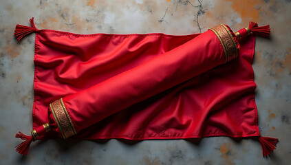 After Ashura rites, a red banner was carefully rolled