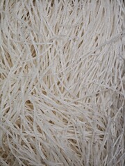 White background, tangled pasta threads, pattern
