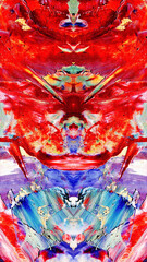 Fototapeta premium Abstract art background . Hand painting artwork on canvas .