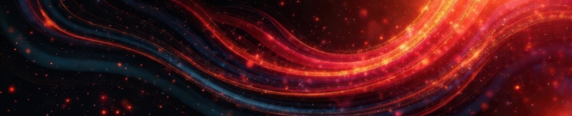 Obraz premium Abstract swirling design, black, red, and gold hues, wallpaper, rich, digital