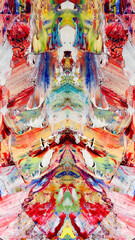 Fototapeta premium Abstract art background . Hand painting artwork on canvas .