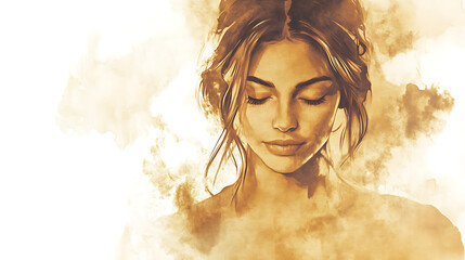 beautiful woman in meditation