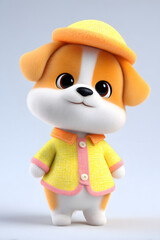 Fototapeta premium 3D cute cartoon animal image IP mascot illustration