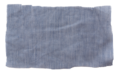 Piece of torn crumpled checkered fabric on a white background. Textile. Cellular tissue isolate