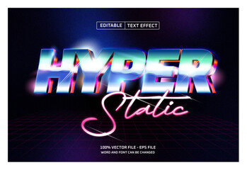 Hyper Static 3d Text Effect. Editable Text