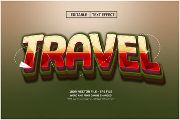 Travel 3d  3d editbale Text effect