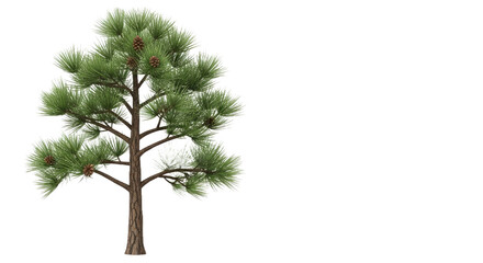 Obraz premium Pinus Lambertiana & Taxodium Ascendens - Isolated Conifer Tree Set