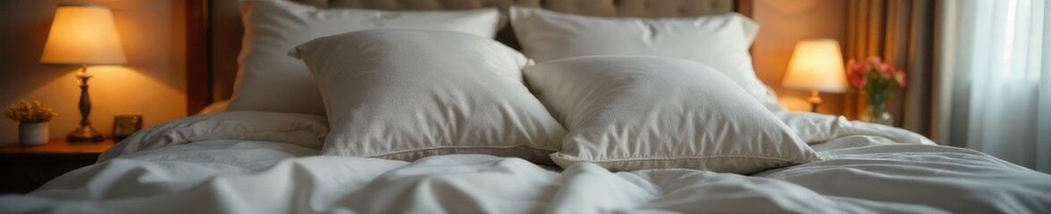 Cozy Couples Bedroom Intimate Pillow Scene, Soft Lighting, Serene Atmosphere, Romantic Bonding