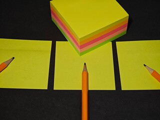 Sticky notes for writing down things to remember