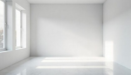 Fototapeta premium Empty Apartment, Soft Natural Light New Beginning, Potential, Unfurnished Room