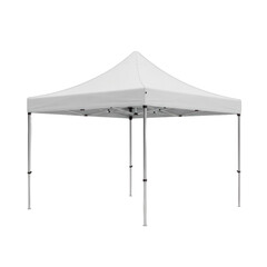 White Canopy Tent Display Isolated On Transparent Background