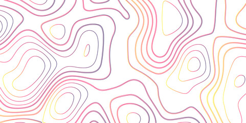 Topographic canyon geometric map relief texture with curved layers and shadow. abstract White background with a beautiful pattern, Topographic contour lines vector map seamless pattern vector.