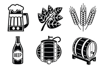 barrel of beer and wheat