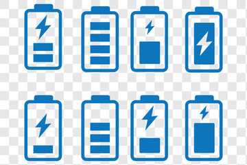 battery icons showing various charge levels and charging states. Perfect for mobile apps, UI design, tech dashboards, and energy related infographics.