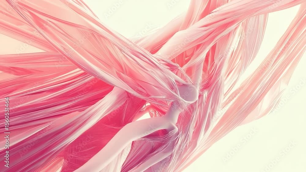 Poster abstract pink flowing shapes animation background for presentations and visuals
