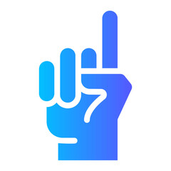 number one hand gesture icon