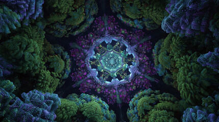 意識の森を彷徨う｜キノコと古代遺跡が共鳴するサイケデリック神話世界4K