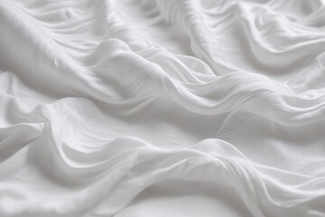 Obraz premium Abstract rippling white textile, ethereal texture , flowing texture, backgrounds