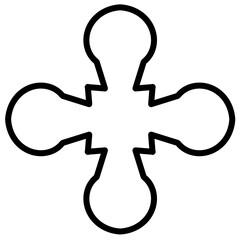 Geometric abstract line art illustration on transparent background