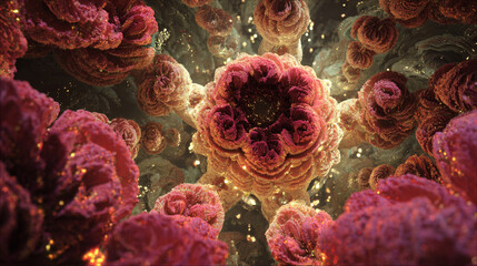 意識の森を彷徨う｜キノコと古代遺跡が共鳴するサイケデリック神話世界 高画質