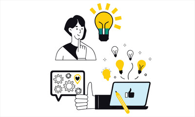 Business and technology  icon .