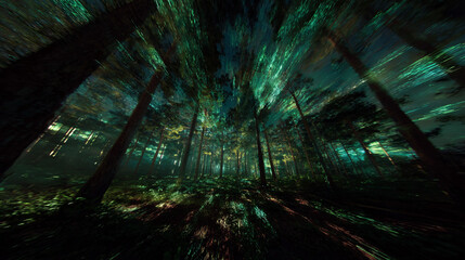 意識の森を彷徨う｜キノコと古代遺跡が共鳴するサイケデリック神話世界 高画質