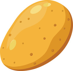 Clean and simple illustration of a potato on a white background perfect for food and agriculture themes