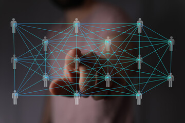 Abstract image of a network connection showing people interconnected globally.  Perfect for...