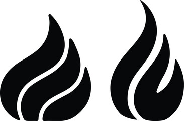 Realistic Fire Flame Vector Illustration on White

