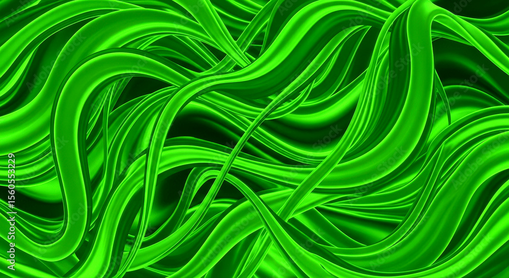 Poster abstract green swirling lines dynamic background texture