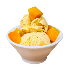 Mango fruit ice cream dessert