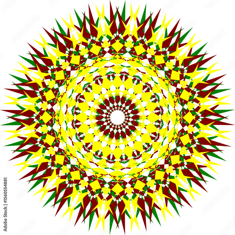 Fototapete a collection of intricate black and white circular geometric patterns, each design features unique r