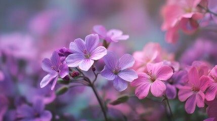 Obraz premium Beautiful Vibrant Flowers in Soft Pastel Colors During Springtime