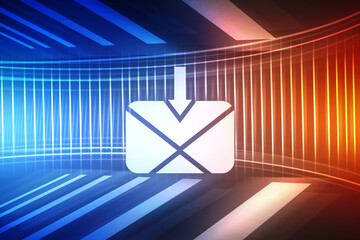 2d illustration abstract envelope background 
