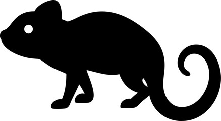 Black isolated vector silhouette illustrations of wild animals and pets