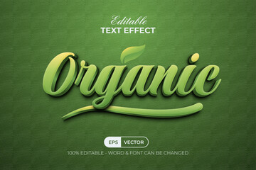 Green Nature Editable Text Effect 3D Soft Style.